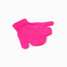 Baby mittens minku, raspberry color, 12 cm