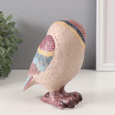 Souvenir Polystone "Owl with a handkerchief on the neck" 11.7x8.3x14 cm-3
