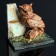 Souvenir "Eagle owl", 10x15x10 cm, coil, gypsum