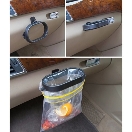 The holder of the garbage bag to the car interior, 16.5 × 9 cm, black-1