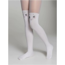 Pantyhose children with imitation of golfs Conte Elegant Cat, height 128-134 cm, Bianco color
