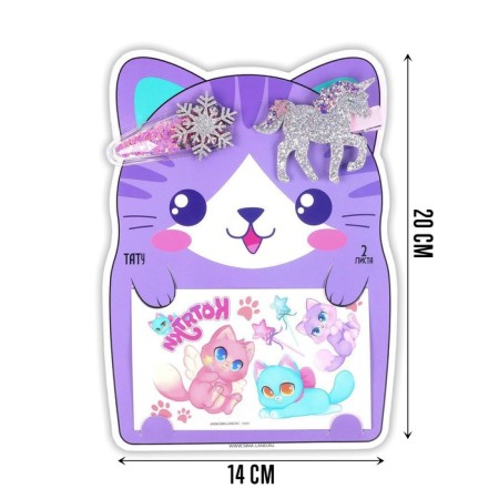 Set with tattoos transfers "cats"-1