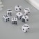 Suspension for creativity Plastic "Playing Bones" Black-White 2.4x1.4x1.4 cm