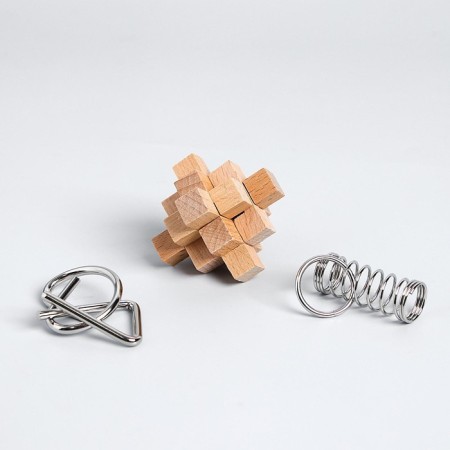 Metal puzzle "puzzles of the discoverers", a set of 3 pcs.-2