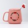 New Year. Ceramic mug with a spoon "Cozy and heat in the new year", 350 ml
