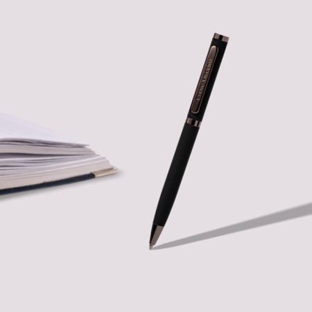 Switching handle, 1.0 mm, BrunovisConti firenze, blue rod, metal case Soft Touch Black, in a tube-4