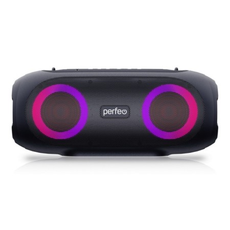 Portable acoustics Perfeo (PF_D0052) Wally Black 20W, MP3 USB, FM, AUX, Mic, TWS, LED, 6000 mAh