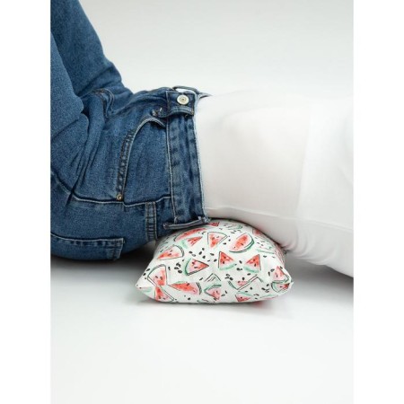 Pillow Orthopedic roller with buckwheat beam, size 20x50 cm, arbuziki, white color-6