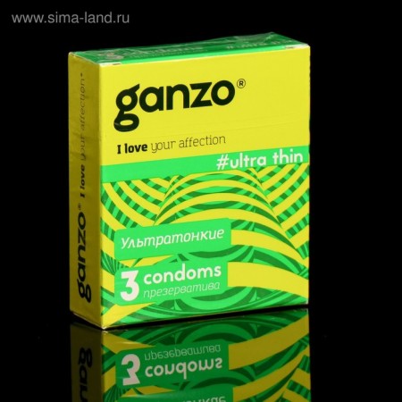 Ganzo condoms Ultra Thin, thin ultra, 3 pcs.-1
