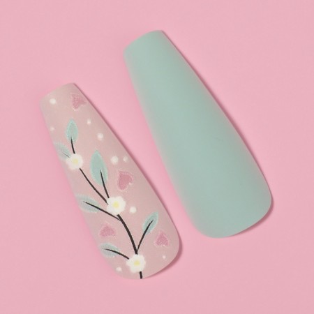 Fresh liners, 12 pcs, with adhesive plates, ballerina shape, pink/turquoise color-3