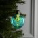 The Christmas ball "Santa Claus" is blue, batteries, 1 LED, glow warm white