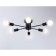 Lamp ceiling in the style of Ambrella Light, Loft, TR80402, 6HE27, Black Color