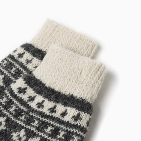 Women's socks “white snowflake”, gray color, size 23-1