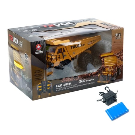 The radio -controlled "construction" dump truck works on the battery-4