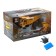 The radio -controlled "construction" dump truck works on the battery