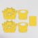 Basket-chip "Dragon Muzzle" yellow 18x12x14.5 cm (set of 5 parts)