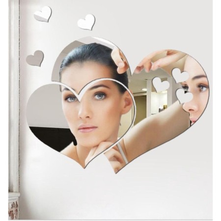 Interior stickers "hearts", mirror, decor on the wall, panel 22 x 28.5 cm, 5 email-2