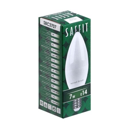 LED LED SAFFIT, C37, 7 W, E14, 2700 K, 560 lm, 220 °, 100 x 37-2
