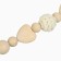 Holder for the nipple - dummy "heart", wooden, beige color
