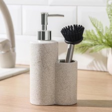 A dispenser for a detergent with a “minimum” brush, 400 ml, white color
