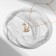 Set 2 objects: earrings, pendom! "Weightlessness", heart, white color in gold, 45cm