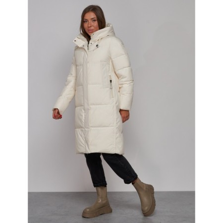 Coat insulated winter female, size 46, color light-beige-1