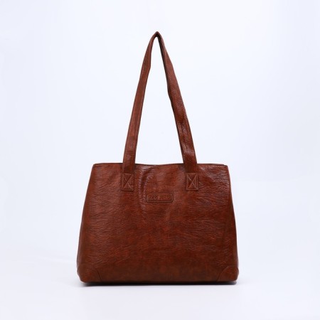 Bag-bag with zipper brown color