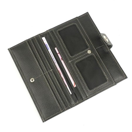 Wallet, magnet, 14 pockets, 1 department for trifles, n/k black fleet-1