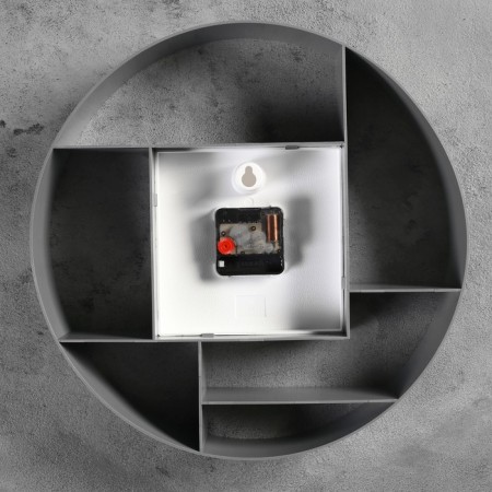 Watching clock, interior "Mansa", D-35 cm, silent, gray-3