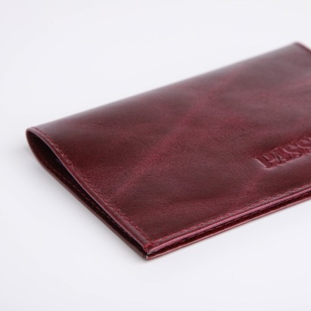 Cover for passport, burgundy color-4