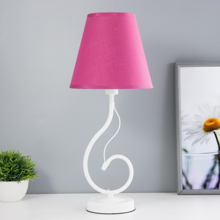 Lamp table Marseille 1x15W E14 18x18x42cm white/pink Risalux