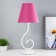 Lamp table Marseille 1x15W E14 18x18x42cm white/pink Risalux