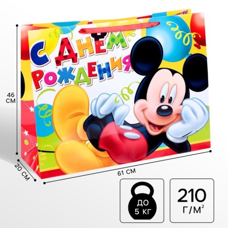 Gift package "Happy Birthday!" 61x46x20 cm, packaging, Mickey Mouse
