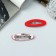 Invisibility for hair "Adeli" (set 2 pcs) matte oval, 5 cm, red