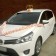 Set for decorating a car: roof rings, hood tape, 4 bow, peach