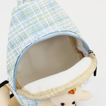 Baby Bag on a zipper, over the shoulder, blue color-2