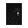 A4 sketchbook, 30 black sheets on the crest, "Star Night", density 70 gr., Mix