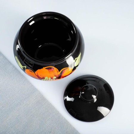 Set of pots "Gift" 4x0.5l / 34.5x24.5cm, Mac on black-5