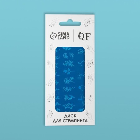 Stamping disk Metal "flowers and leaflets", 12 × 6 cm-4