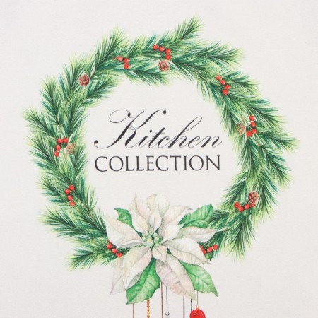 Apron Ethel "Christmas Wreath" 60x70 cm, 100% cotton, sarzha 190 g/m2-5