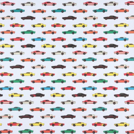 Paper packing craft white "Racing cars", 50 x 70 cm-1