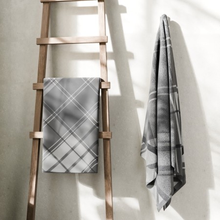A Terry Etel "Cell", col. gray, 50x90 cm, 100% cotton, 420 g/m2-1