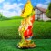 Garden figure "Dwarf with sunflower" 26x18x53cm