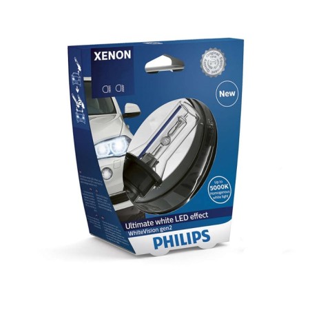 Xenon lamp Philips Whitevision D2R, 5000K, 35 W, 85126WHV2S1-1