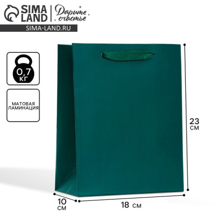 Gift laminated package, packaging, "Emerald", MS 18 x 23 x 10 cm