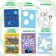 A set of iQ blocks with tasks, 6 pcs. 24 pp., 12 × 17 cm, blue tractor