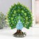 Polystone souvenir "Blue peacock with green blossomed tail in the meadow" 10.5x22x26 cm