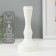 Glass of glass per 1 candle "Hecate" white d = 2.5 cm 8x8x17.5 cm
