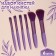 A set of makeup brushes, 6 items, PVC package, purple color
