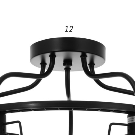 Caucasum "compact" 5x40W E27 Black 53x53x42 cm.-5